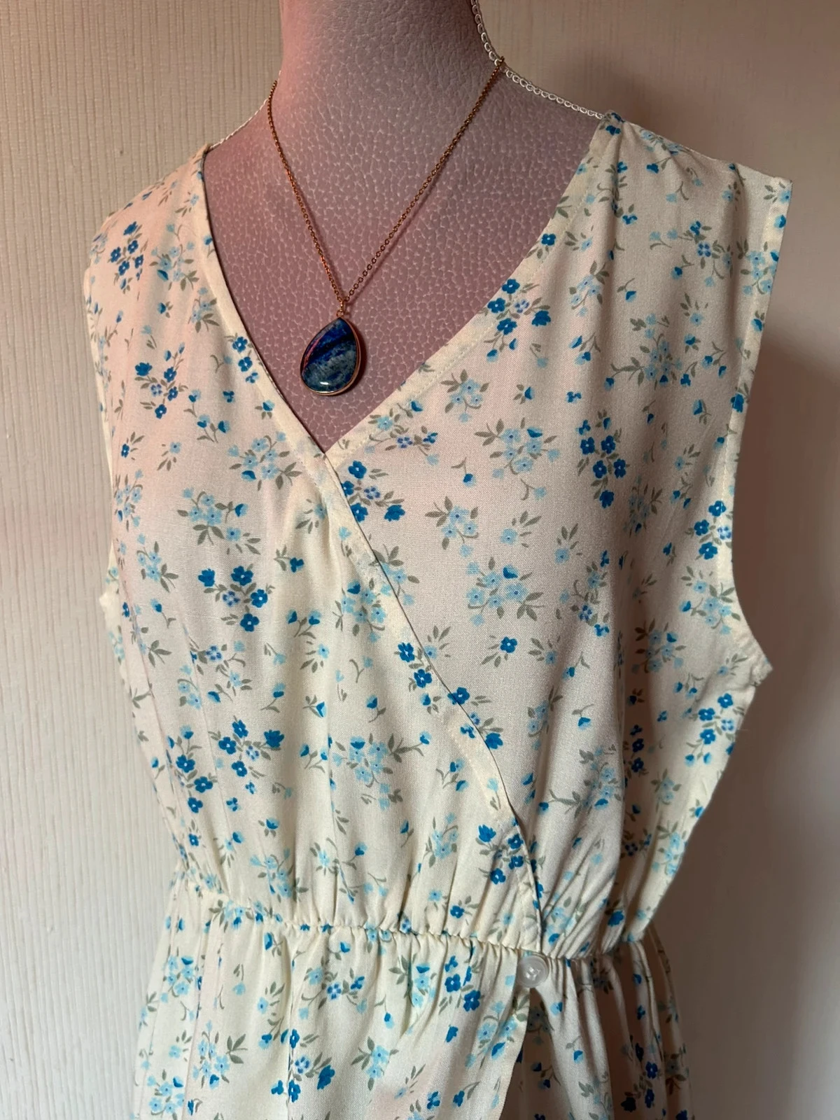 🩵🌿Vestido floral Amy Jane London boêmio cottagecore campestre pradaria romântico floral M/38🌿🩵 – photo 14